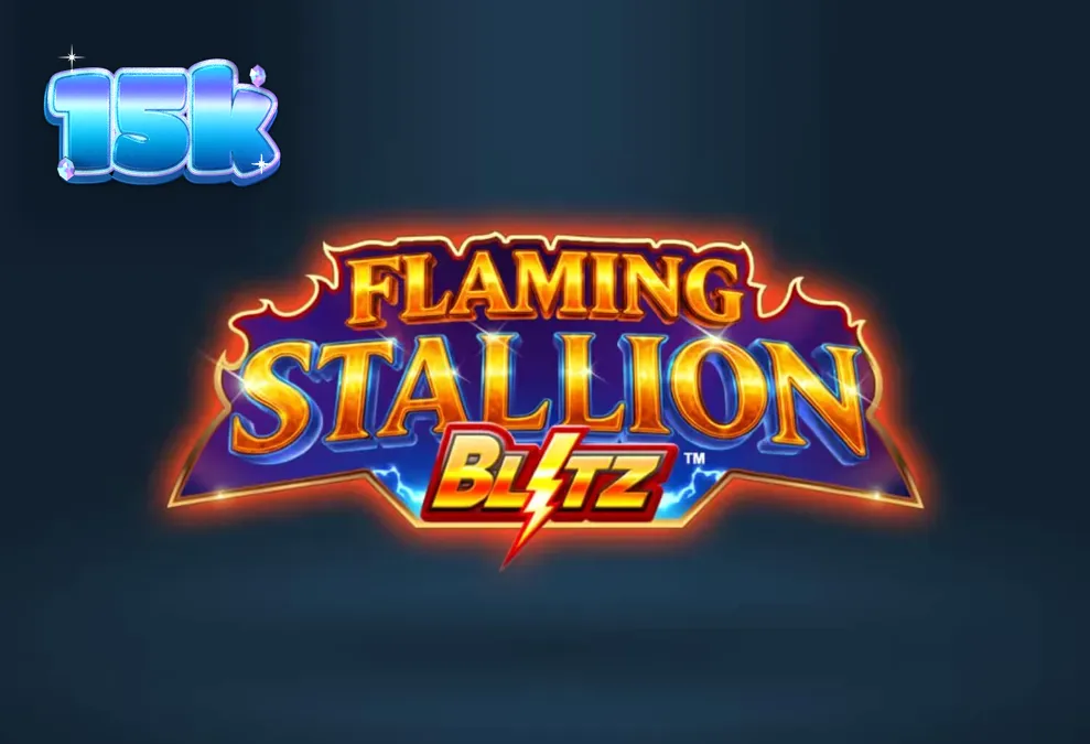 Cenário de deserto com o Flaming Stallion Blitz em destaque